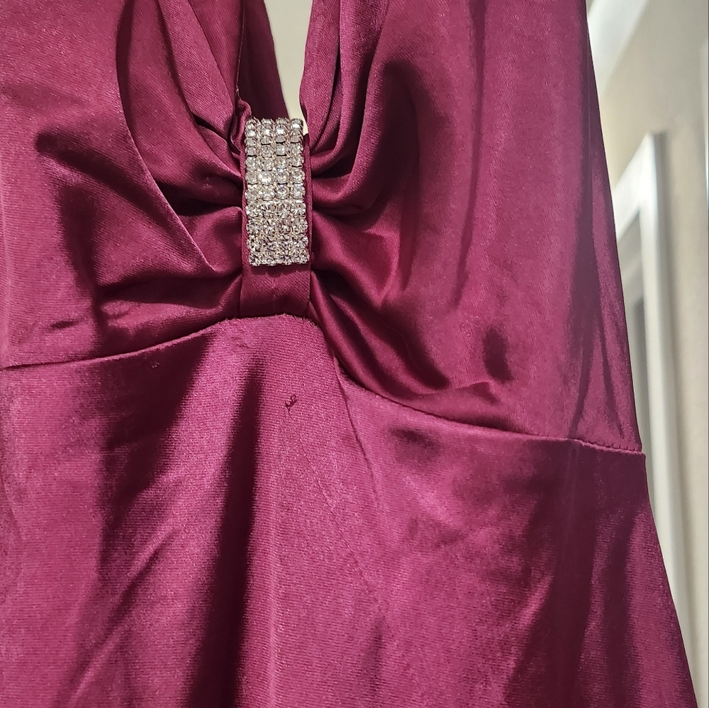 Saints & Secrets Oasis Diamante Halterneck Maxi Dress Fuchsia - Picture 8 of 12